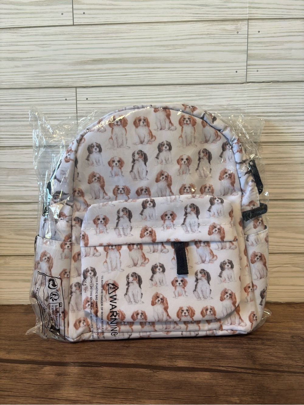 Cute Cavalier King Charles Spaniel Dog Print Mini Backpack